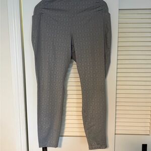 Xersion Gray Patterned Ankle Workout Leggings